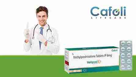 Volipred 8 Tablet at best price in Corticosteroid Franchise for Inflammation and Autoimmune Conditions.